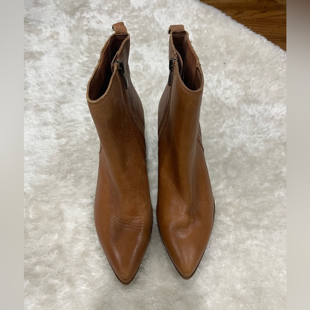 Franco Sarto pointy ankle leather boots